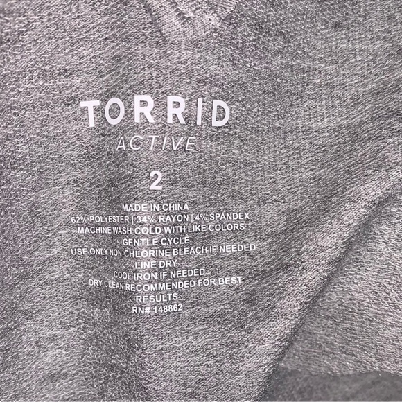 NWOT Torrid French Terry Long Sleeve Lattice Back Active Sweatshirt Sz 2XL - Picture 8 of 9